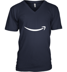 Smile Shirt  White Logo Men's V-Neck Men's V-Neck - skytshirtshop