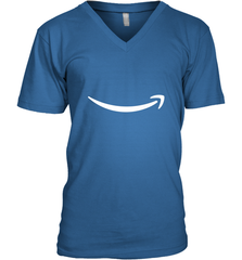 Smile Shirt  White Logo Men's V-Neck Men's V-Neck - skytshirtshop