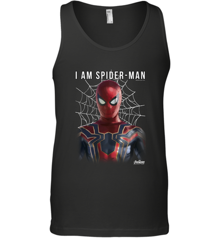 Marvel Infinity War I Am Spider Man Web Graphic Men's Tank Top Men's Tank Top / Black / XS Men's Tank Top - skytshirtshop
