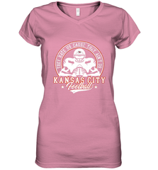 Vintage NFL Kansas City Football Logo Women's V-Neck T-Shirt Women's V-Neck T-Shirt - skytshirtshop
