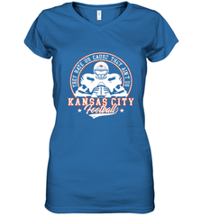 Vintage NFL Kansas City Football Logo Women's V-Neck T-Shirt Women's V-Neck T-Shirt - skytshirtshop