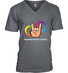 Neurodiversity Rocks Shirt Brain Autism Awareness Men's V-Neck Men's V-Neck - skytshirtshop
