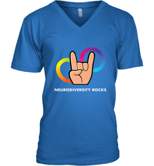 Neurodiversity Rocks Shirt Brain Autism Awareness Men's V-Neck Men's V-Neck - skytshirtshop
