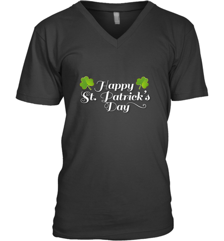 Shamrock Happy St patrick's Shirt for men and women (2) Men's V-Neck Men's V-Neck / Black / S Men's V-Neck - skytshirtshop
